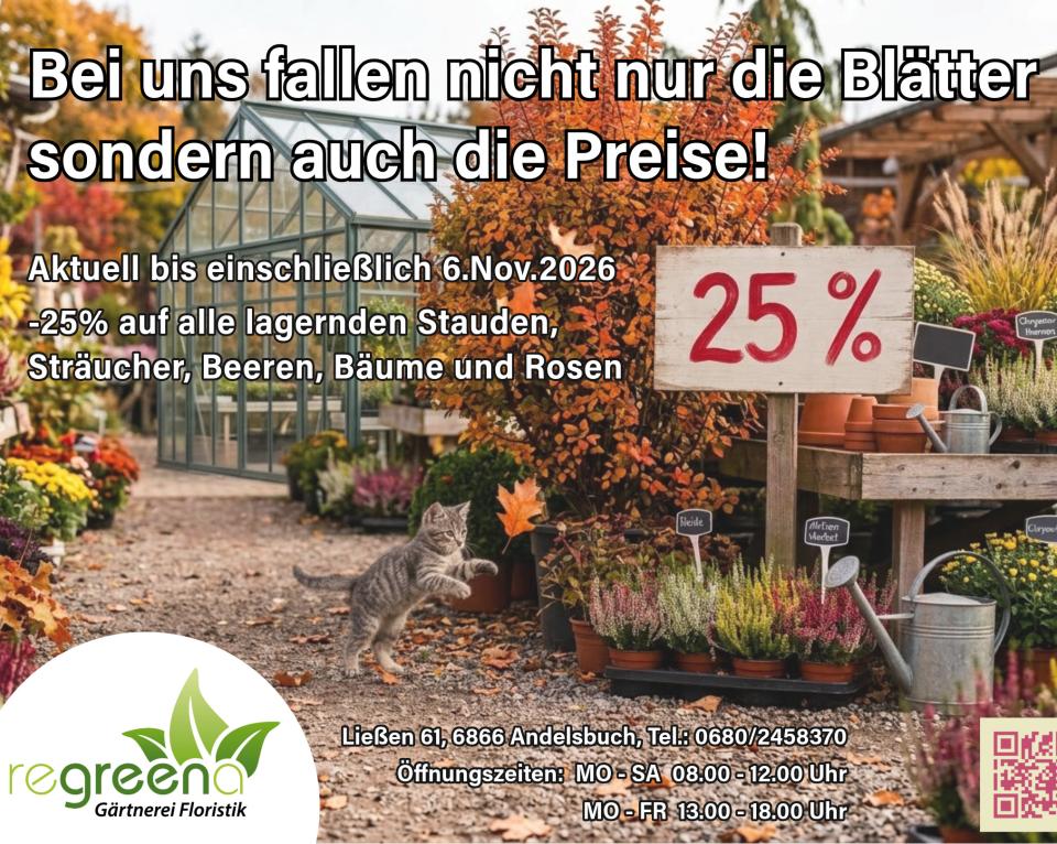 Bei reGREENa fallen die Preise!